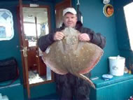 Blonde Ray fishing in the Bristol Channel
