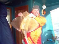 Blonde Ray fishing in the Bristol Channel