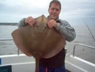 Blonde Ray fishing in the Bristol Channel