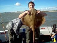 Blonde Ray fishing in the Bristol Channel