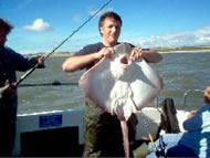 Blonde Ray fishing in the Bristol Channel