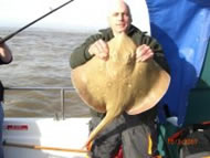 Blonde Ray fishing in the Bristol Channel