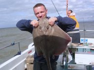 Blonde Ray fishing in the Bristol Channel
