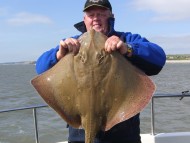 Blonde Ray fishing in the Bristol Channel