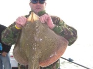 Blonde Ray fishing in the Bristol Channel