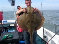 Blonde Ray fishing in the Bristol Channel