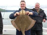 Blonde Ray fishing in the Bristol Channel