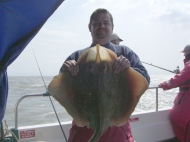 Blonde Ray fishing in the Bristol Channel