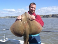 Blonde Ray fishing in the Bristol Channel