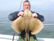 Blonde Ray fishing in the Bristol Channel