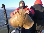 Blonde Ray fishing in the Bristol Channel