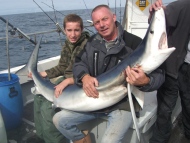 Blue Shark fishing in the Bristol Channel